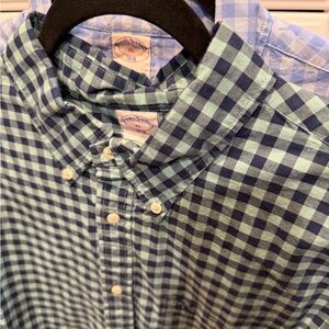2-pack Brooks Brothers Men's Blue Checkered Shirt